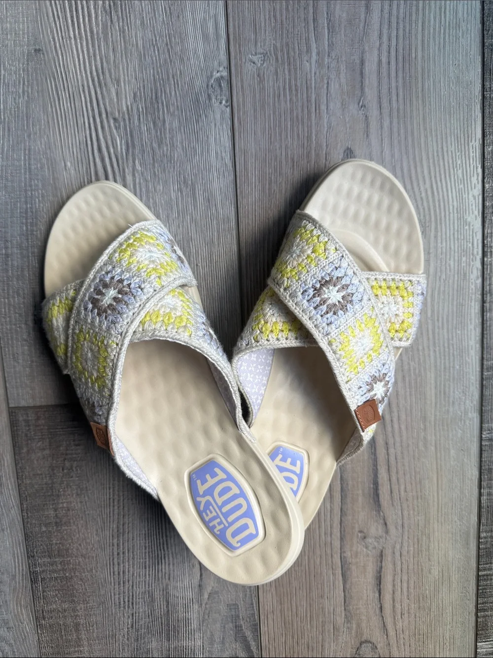 Hey Dude Crochet Slide Sandals